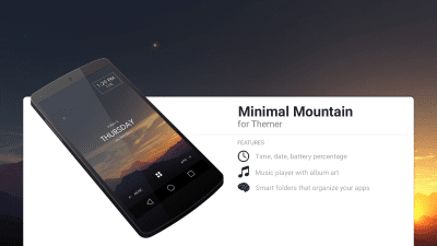 Скриншот приложения MYCOLORSCREEN Minimal Mountain Theme - №1