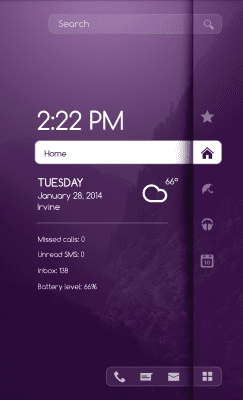 Скриншот приложения MYCOLORSCREEN Purple Homescreen Theme - №2