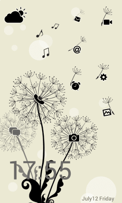Скриншот приложения Launcher 8 theme:Dandelions - №2