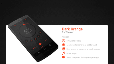 Скриншот приложения MYCOLORSCREEN Dark Orange Theme - №1