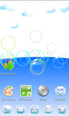 Скриншот приложения Cloud 3D Theme GO Launcher EX - №2