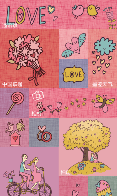 Скриншот приложения Launcher 8 theme:Love - №2