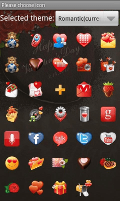 Скриншот приложения Valentine Theme GO Launcher EX - №8