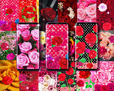 Скриншот приложения Pink red roses live wallpaper - №2