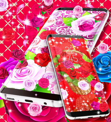 Скриншот приложения Pink red roses live wallpaper - №6