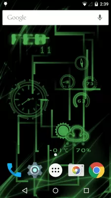 Скриншот приложения Neon Clock Live wallpaper - №2