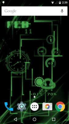 Скриншот приложения Neon Clock GL Live wallpaper - №1