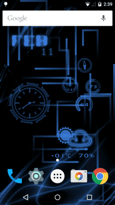 Скриншот приложения Neon Clock GL Live wallpaper - №2