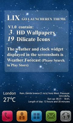 Скриншот приложения LIX GO LauncherEX Theme - №6