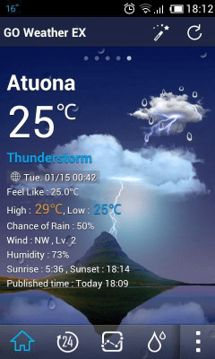 Скриншот приложения Restful Weather Widget Theme - №3