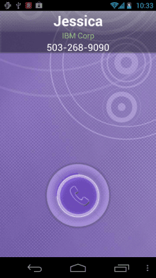 Скриншот приложения RocketDial CallerID Purple - №1