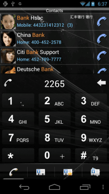 Скриншот приложения RocketDial HTC Sense Theme - №1