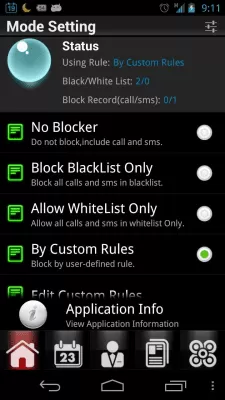 Скриншот приложения Rocket Blocker (SMS/Calls) - №1