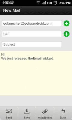 Скриншот приложения GO Email Widget - №3