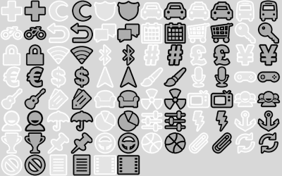 Скриншот приложения BL Essentials BW Icon Pack - №1