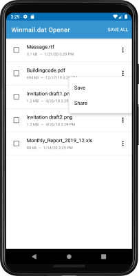 Скриншот приложения Winmail.dat Opener - №4