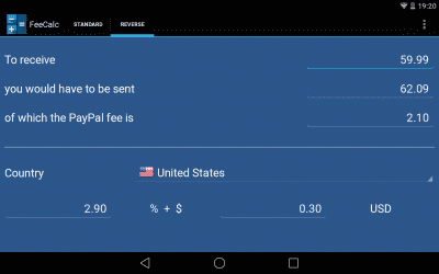 Скриншот приложения FeeCalc (for PayPal) - №7