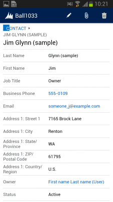 Скриншот приложения Dynamics CRM for phones - №4