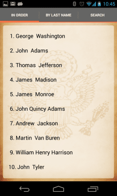 Скриншот приложения U.S. Presidents - №5