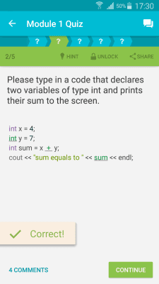 Скриншот приложения Учим C++ - №3