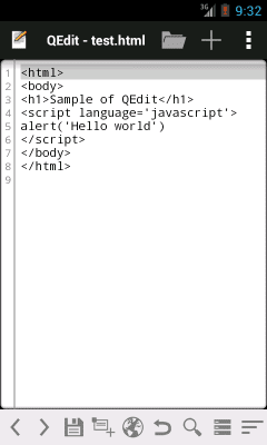 Скриншот приложения QEdit - Code Editor in Pocket - №2