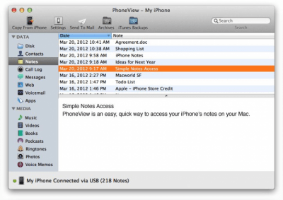 Скриншот приложения PhoneView - №3