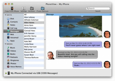 Скриншот приложения PhoneView - №5