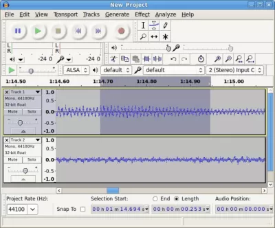 Скриншот приложения Audacity для Linux - №1