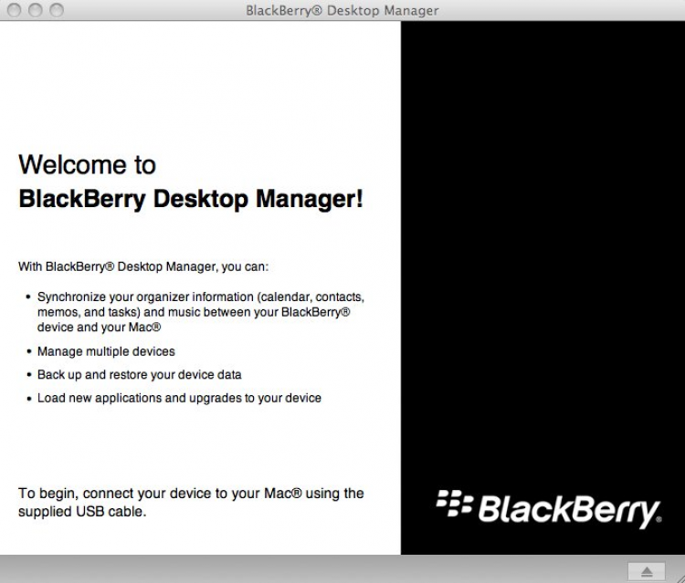 updating blackberry desktop manager