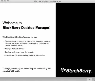 Скриншот приложения BlackBerry Desktop Manager - №1