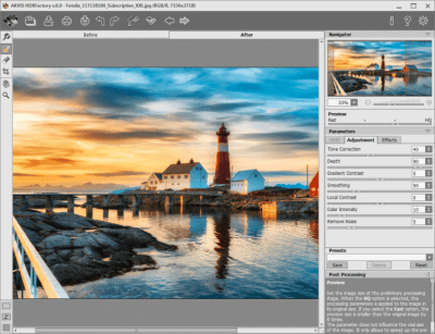 Скриншот приложения AKVIS HDRFactory - №1