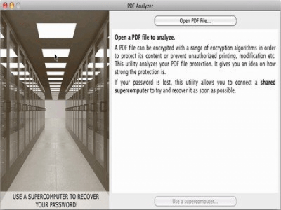 Скриншот приложения PDF Password Recovery Analyzer - №1