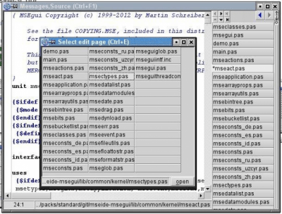 Скриншот приложения MSEide+MSEgui - №4