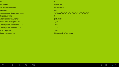 Скриншот приложения Таблица Менделеева от The Fair Cat - №3