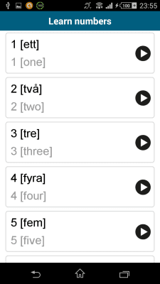 Скриншот приложения Шведский 50 языков - №5