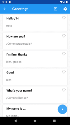 Скриншот приложения Learn Spanish Phrasebook - №2