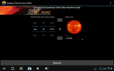 Скриншот приложения Изображения Солнца с SOHO - №2