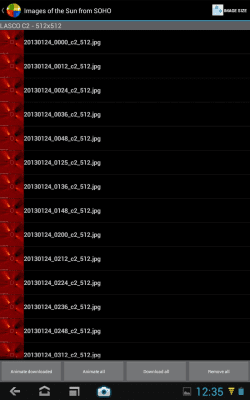 Скриншот приложения Изображения Солнца с SOHO - №3