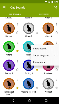 Скриншот приложения Cat Sounds - №2