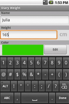 Скриншот приложения Diary Weight - №6