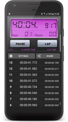 Скриншот приложения Секундомер от C Mobile - №2