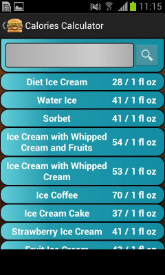 Скриншот приложения Калькулятор калорий free - №2