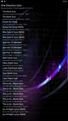 Скриншот приложения One Direction quiz & 1D games - №2
