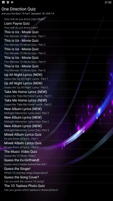 Скриншот приложения One Direction quiz & 1D games - №3