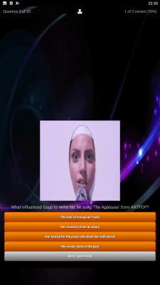 Скриншот приложения ARTPOP Lady Gaga Lyrics Quiz - №5
