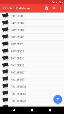Скриншот приложения PICmicro Database - №1