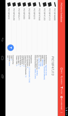 Скриншот приложения PICmicro Database - №7