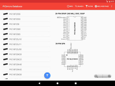 Скриншот приложения PICmicro Database - №11
