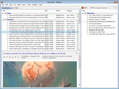 Скриншот приложения RSSOwl Portable DBinside - №8