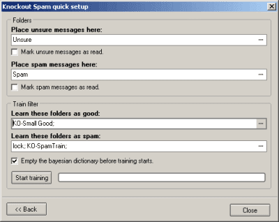 Скриншот приложения Knockout Spam for Outlook 2000/2002/2003 - №2